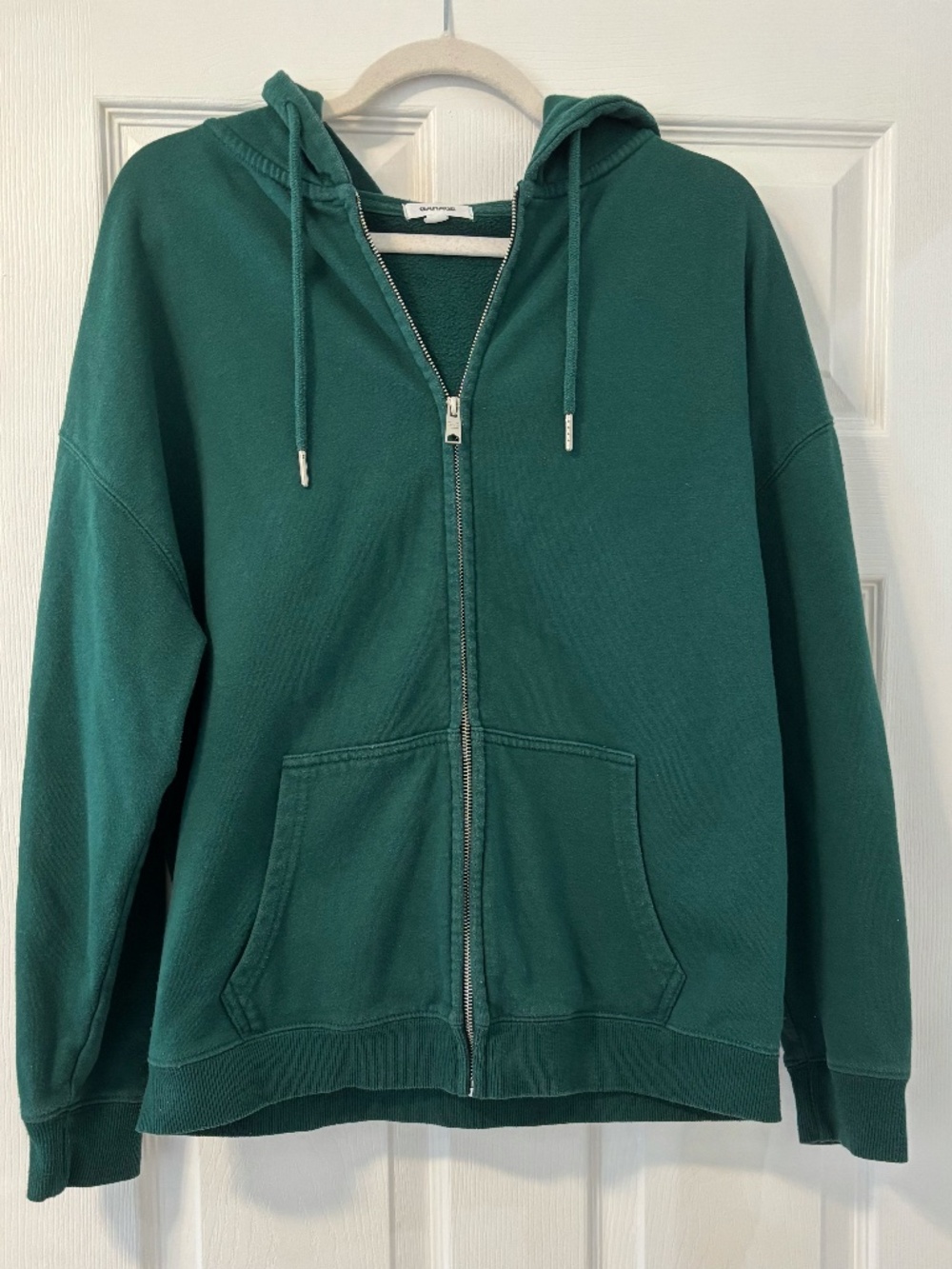 Garage Oversized Full Zip Hoodie - Forest Green - XS